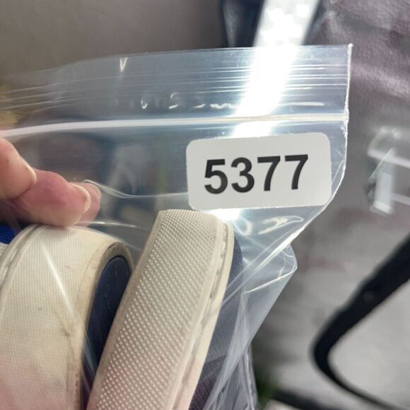 Rothy's Women's The Original Slip On Sneaker Size 6 Blue White Knit Shoe - Picture 14 of 14